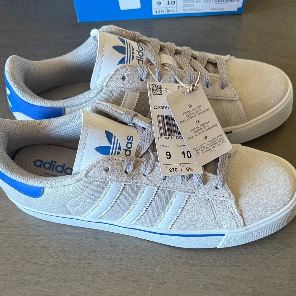 adidas Beige Suede Low-Top Sneakers